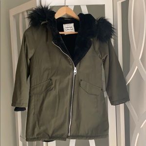 Utility green Zara girls coat